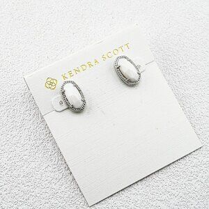 Kendra Scott White Shell Stud Earrings